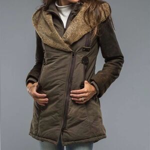 Axel's Vail Colorado Parka  With Leather and Real Fur
